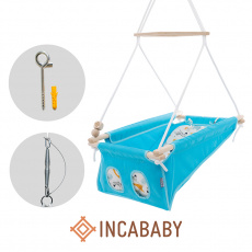 INCABABY Houpačka dětská Babyswing 0m + Zoo FW + pružina + hák do houpačky INCABABY Houpačka dětská Babyswing 0m + Zoo FW + pružina + hák do houpačky