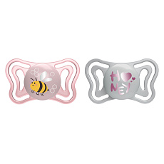 CHICCO Dudlíky Physio Light silikonové růžové 2-6m, 2 ks