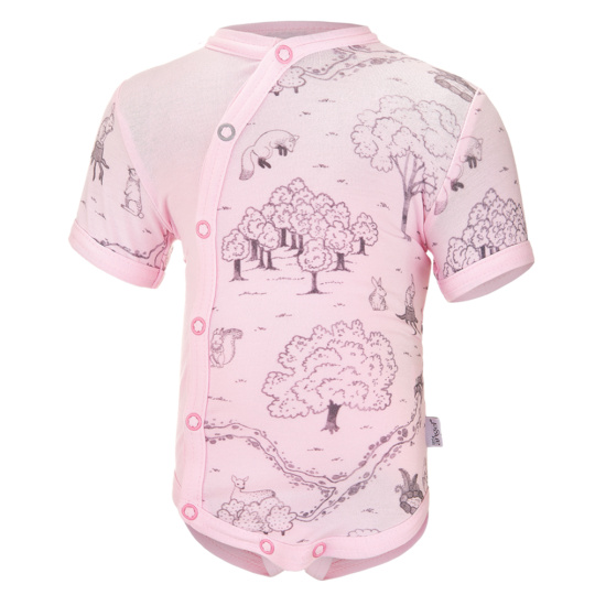 Little Angel-Body tenké TISK KR Outlast® - sv.růžová louka Velikost oblečení: 56