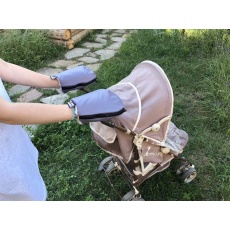 KAARSGAREN-Nepromokavé merino rukavice šedé na kočárek KAARSGAREN-Nepromokavé merino rukavice šedé na kočárek