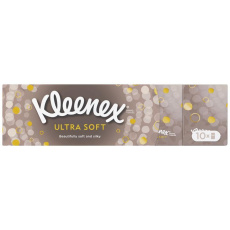 KLEENEX Papírové kapesníky Ultra Soft 10 x 9 ks KLEENEX Papírové kapesníky Ultra Soft 10 x 9 ks