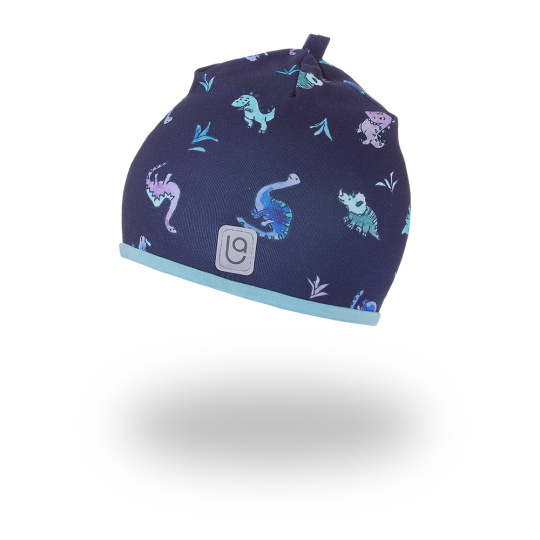 Little Angel-Čepice podšitá Outlast® - dino/mentolová Velikost čepic: 4 | 45-48 cm