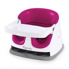 INGENUITY Podsedák na jídelní židli 2v1 Baby Base Pink Flambe 6m+, do 22kg INGENUITY Podsedák na jídelní židli 2v1 Baby Base Pink Flambe 6m+, do 22kg