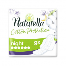 NATURELLA Cotton Protection Ultra Night hygienické vložky s křidélky 9 ks NATURELLA Cotton Protection Ultra Night hygienické vložky s křidélky 9 ks