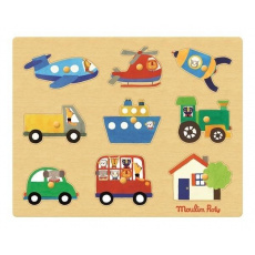 MOULIN ROTY Vkládací puzzle Dopravní prostředky MOULIN ROTY Vkládací puzzle Dopravní prostředky