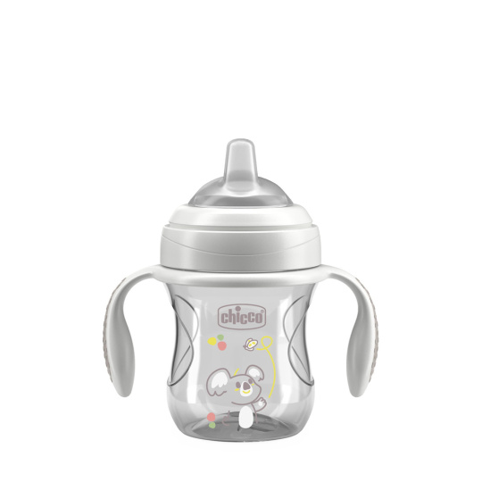 CHICCO Hrneček Transition učicí s držadly grey, 4m+