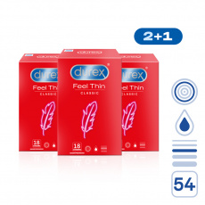 DUREX Feel Thin Classic pack 54 ks (2+1) DUREX Feel Thin Classic pack 54 ks (2+1)