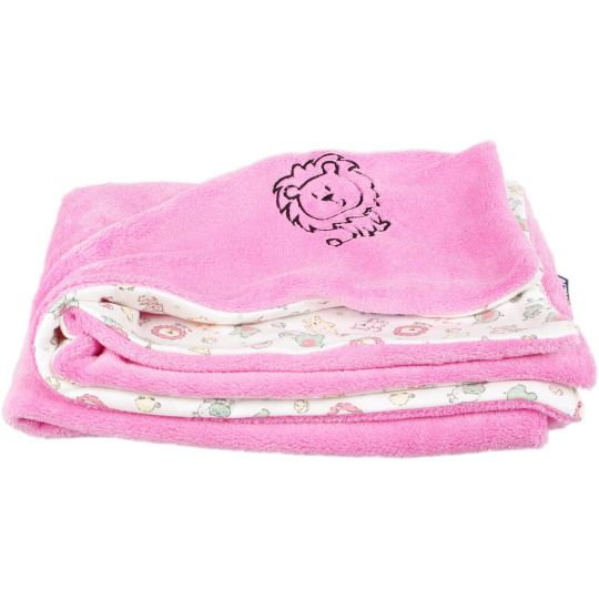 KAARSGAREN-Dětská deka růžová lev Wellsoft bavlna