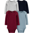 CARTER'S Body dlouhý rukáv Mix chlapec jednobarevné LBB 4 ks NB/ vel. 56