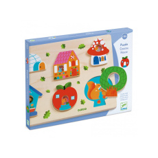 DJECO Puzzle vkládací s okénky Domov DJECO Puzzle vkládací s okénky Domov