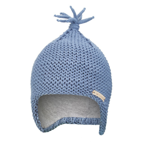 Little Angel-Čepice pletená na uši Outlast ® - ocelová Velikost čepic: 1 | 36-38 cm
