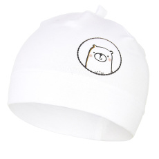Little Angel-Čepice smyk kojenecká obrázek Outlast® - bílá Velikost čepic: 3 | 42-44 cm