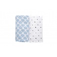 MOTHERHOOD Přikrývka mušelínová 2ks Blue Boats 100x120 cm