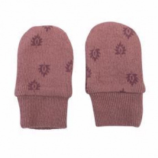 LODGER Rukavičky Mittens Print Rib Rosewood LODGER Rukavičky Mittens Print Rib Rosewood