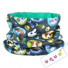 UNUO-Nákrčník UNI fleece Kočka a pes kluk UNUO-Nákrčník UNI fleece Kočka a pes kluk