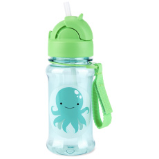 SKIP HOP Zoo tritan Láhev s brčkem 355ml Chobotnice 12m+ SKIP HOP Zoo tritan Láhev s brčkem 355ml Chobotnice 12m+