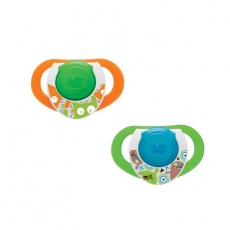 CHICCO Šidítko Physio Compact, silikonové 16-36m, fluoreskující, 2 ks CHICCO Šidítko Physio Compact, silikonové 16-36m, fluoreskující, 2 ks