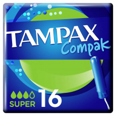 TAMPAX Compak Super tampony s aplikátorem 16 ks TAMPAX Compak Super tampony s aplikátorem 16 ks