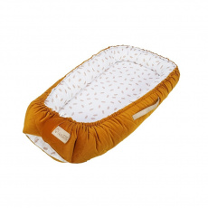 KLUPS Hnízdo pro miminko Velvet honey yellow 50x80 cm KLUPS Hnízdo pro miminko Velvet honey yellow 50x80 cm