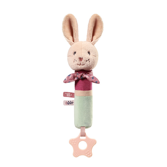 BABYONO Hračka pískací s kousátkem Rabbit Karo 3m+