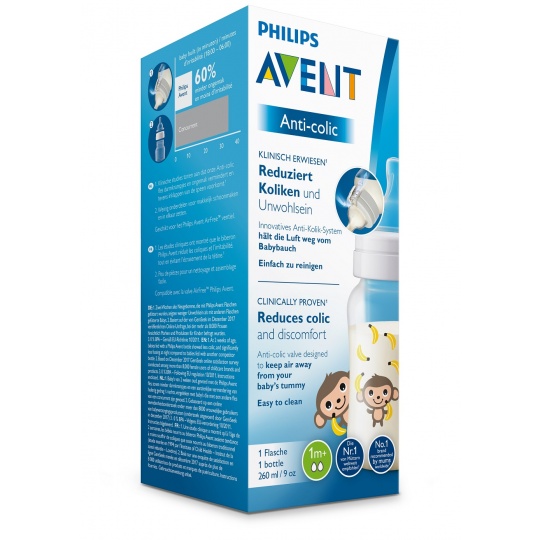 Philips AVENT Láhev Anti-colic 260 ml, opice Philips AVENT Láhev Anti-colic 260 ml, opice