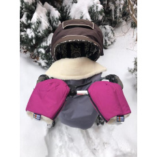 KAARSGAREN-Nepromokavé merino rukavice fialové na kočárek KAARSGAREN-Nepromokavé merino rukavice fialové na kočárek