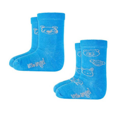 Little Angel-Ponožky dětské set obrázek Outlast® - modrá Velikost: 20-24 | 14-16 cm