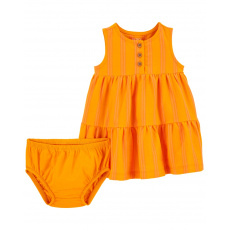 CARTER'S Šaty s kalhotkami Yellow Stripes holka 6m CARTER'S Šaty s kalhotkami Yellow Stripes holka 6m