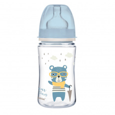 CANPOL BABIES Láhev se širokým hrdlem Bonjour Paris 240 ml modrá CANPOL BABIES Láhev se širokým hrdlem Bonjour Paris 240 ml modrá