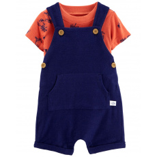 CARTER'S Set 2dílný triko kr. rukáv, kraťasy na kšandy Navy Orange kluk 12m CARTER'S Set 2dílný triko kr. rukáv, kraťasy na kšandy Navy Orange kluk 12m