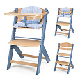 KINDERKRAFT Židlička jídelní Enock Nordic Breeze s polštářem