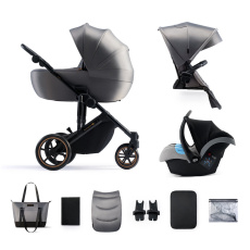 KINDERKRAFT SELECT Kočárek kombinovaný 3v1 Prime 2 Shadow Grey, Premium KINDERKRAFT SELECT Kočárek kombinovaný 3v1 Prime 2 Shadow Grey, Premium