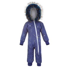 Little Angel-Overal šusťák prošev lem Outlast® - modrá/pruh bílošedý melír Velikost oblečení: 98