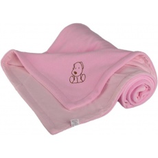 KAARSGAREN-Dětská deka růžová s pejskem fleece bavlna KAARSGAREN-Dětská deka růžová s pejskem fleece bavlna