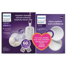 Philips AVENT Odsávačka mateřského mléka elektrická Hands-Free DUO Premium Plus SCF532/11+Dárek Philips AVENT Odsávačka mateřského mléka elektrická Hands-Free DUO Premium Plus SCF532/11+Dárek
