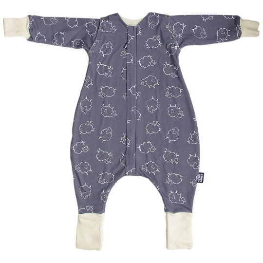 KAARSGAREN-Merino spací pytel s nohavicemi a odepínacími rukávy – šedé ovečky 70 cm KAARSGAREN-Merino spací pytel s nohavicemi a odepínacími rukávy – šedé ovečky 70 cm