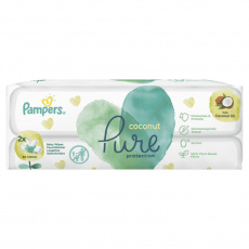 PAMPERS Coconut Pure Ubrousky vlhčené 84 ks (2x42 ks) PAMPERS Coconut Pure Ubrousky vlhčené 84 ks (2x42 ks)