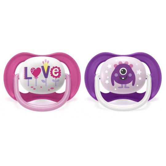 Philips AVENT Šidítko Ultra air Play 6-18m dívka, 2 ks Philips AVENT Šidítko Ultra air Play 6-18m dívka, 2 ks