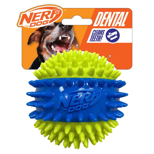 NERF DOG Hračka pro psy pískací míček s hroty ve třech částech 9,5 cm