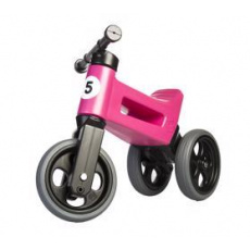 TEDDIES Odrážedlo FUNNY WHEELS NEW SPORT 2v1, nosnost 50 kg 18m+, růžové TEDDIES Odrážedlo FUNNY WHEELS NEW SPORT 2v1, nosnost 50 kg 18m+, růžové