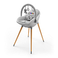 KINDERKRAFT Jídelní židlička a lehátko Fini Up 2v1 Grey