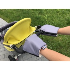 KAARSGAREN-Šedé rukavice na kočárek biobavlna KAARSGAREN-Šedé rukavice na kočárek biobavlna