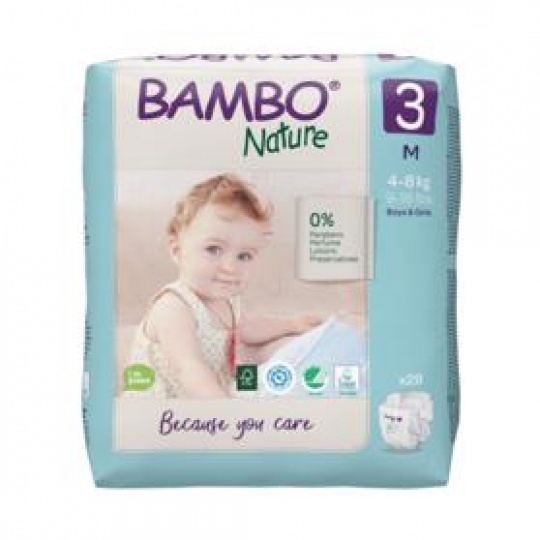 BAMBO Nature Pleny jednorázové 3 M (4-8 kg) 28 ks