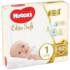 HUGGIES Jednorázové pleny Elite Soft vel. 1, 82 ks HUGGIES Jednorázové pleny Elite Soft vel. 1, 82 ks