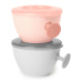 SKIP HOP Misky s víkem a držákem Easy Grab Grey, Coral 2 x 240 ml, 3m+