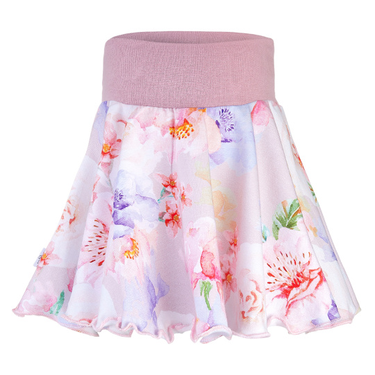 Little Angel-Sukně kolová - sv.růžová květy Velikost oblečení: 92