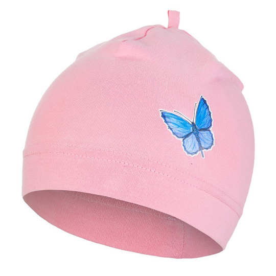 Little Angel-Čepice tenká DEBRA Outlast® - starorůžová/motýl Velikost čepic: 1 | 36-38 cm