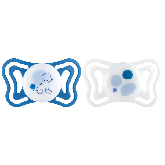 CHICCO Dudlíky Physioforma Light silikonové ortodontické modré 6-16m, 2 ks