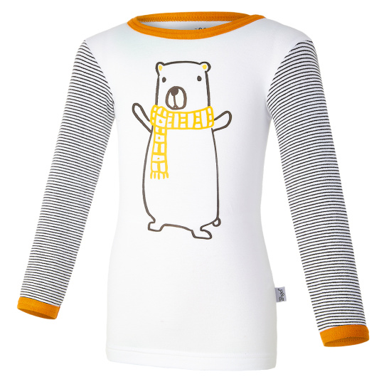 Little Angel-Tričko smyk obrázek DR Outlast® - bílá-medvěd/pruh Velikost oblečení: 110
