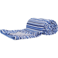 KAARSGAREN-Bavlněná letní deka modré proužky